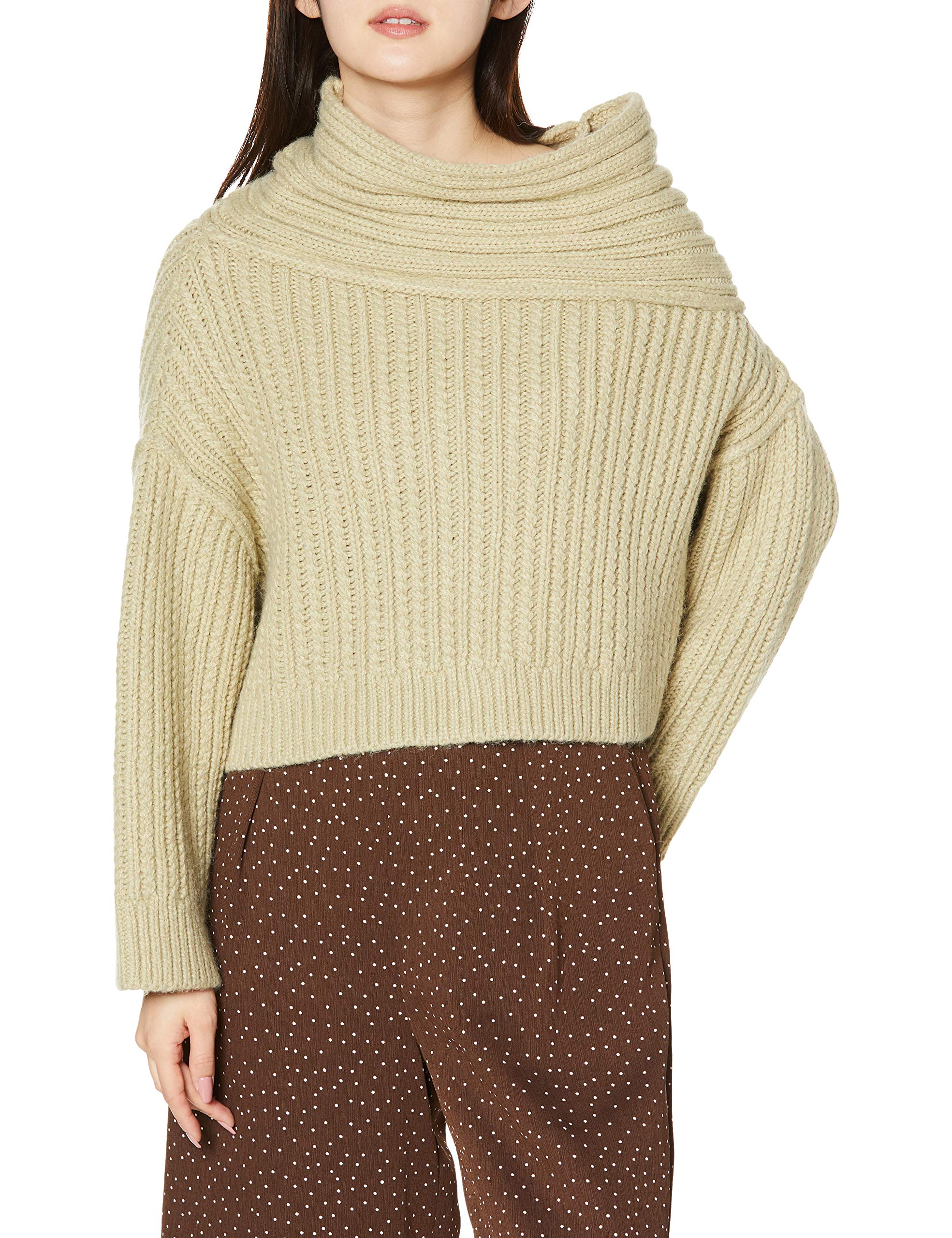 

Snidel Asymmetrical Cable Knit Top SWNT205051 MNT Free Size Regular R Women s