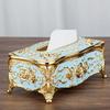 WTEMPO European-style Retro Fashion Table Storage Boxes Home Tissue Boxes High-end Napkin Boxes Creative Tissue Holders