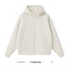 Men's 400g Heavyweight Liquid Cotton Raglan Sleeve Cardigan: Autumn/Winter Solid Color Casual Loose Zipper Hoodie.