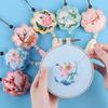 Peace Amulet Embroidery Kit: Beginner's DIY Cross Stitch Sachet Pouch