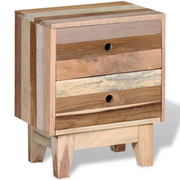 VidaXL Table de chevet Bois de récupération massif
