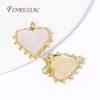 Fashion 18K Gold Plated Inlay Shell Heart Charms Christmas Tree Pendants for Jewelry Making Supplies DIY Necklace Accessories