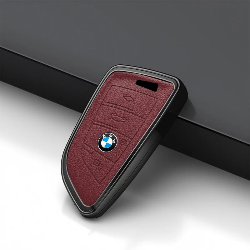 BBJH7 Car Key Case for BMW 216i F46 X1 X2 X3 X5 X6 GT 2 5 6 7 Series 3 4 Buttons Smart Keyless Remote Control Fobs Protector Cover