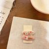 1 Pair Hairpins Rounded Edges Metal Stable Grip Hand-Embroidered Flower Pattern Wide BB Clip Side Bang Hair Accessories