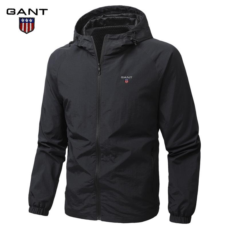 

Gant Embroidery Spring and Autumn Jacket Men s Thin Hooded Versatile Waterproof and Windproof Outdoor Jacket XXL