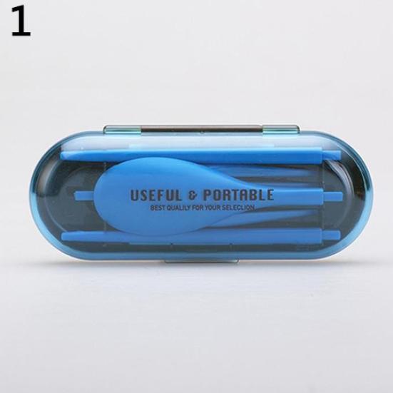 Set di Posate Pieghevoli Portatili 3 in 1 (Cucchiaio, Forchetta, Bacchette) per Picnic e Viaggio