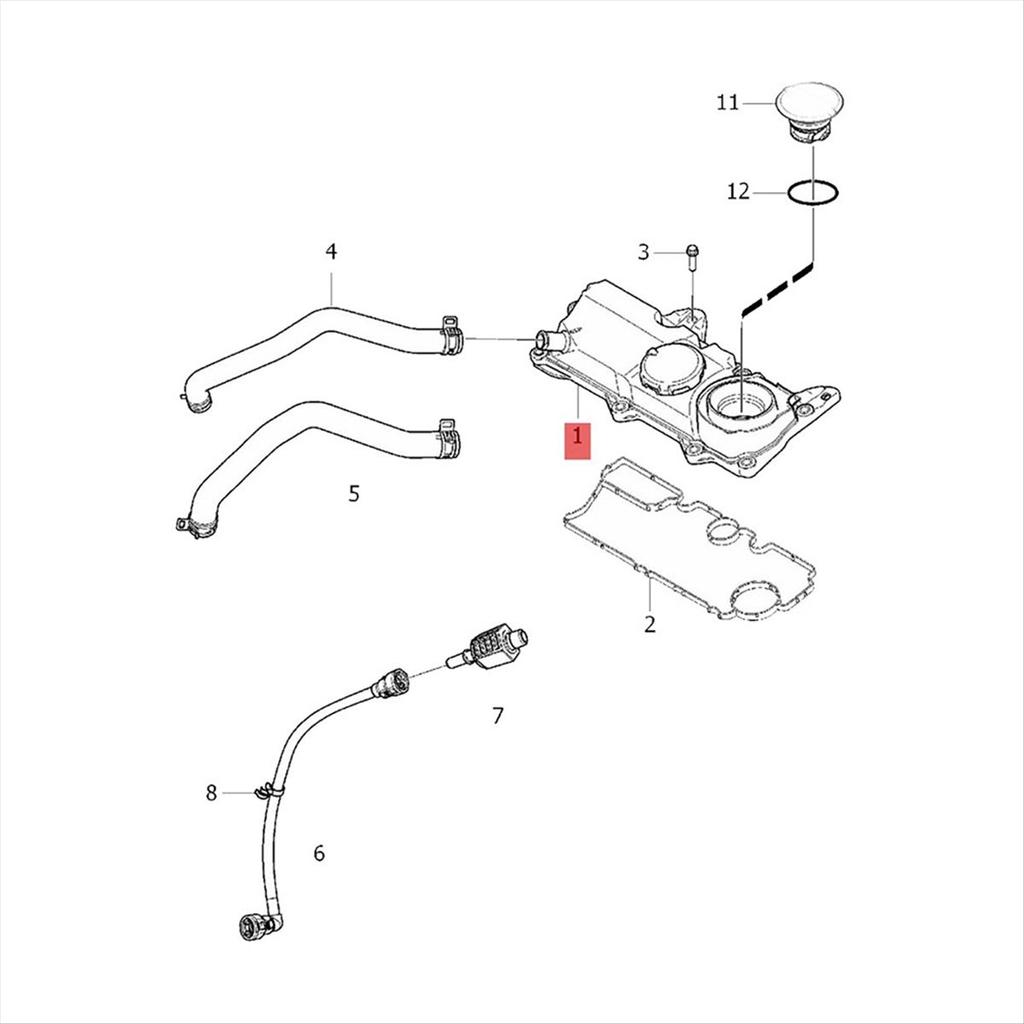 32140004 PCV Valve Oil Trap 2.0L 4 Cylinder for Volvo XC90 XC60 S60 S80 S90 V60 V90 2014-2021 32242753 31430923