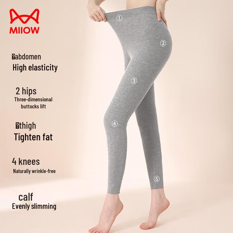 MaoRen Damen Gerippte Thermische Schlankheitsleggings