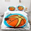 Pojkar Basket Sängkläder Set Sporttema 3D Ball Påslakan Full King För tonåringar Män Mikrofiber Konkurrenskraftigt Spel Täcken Cover
