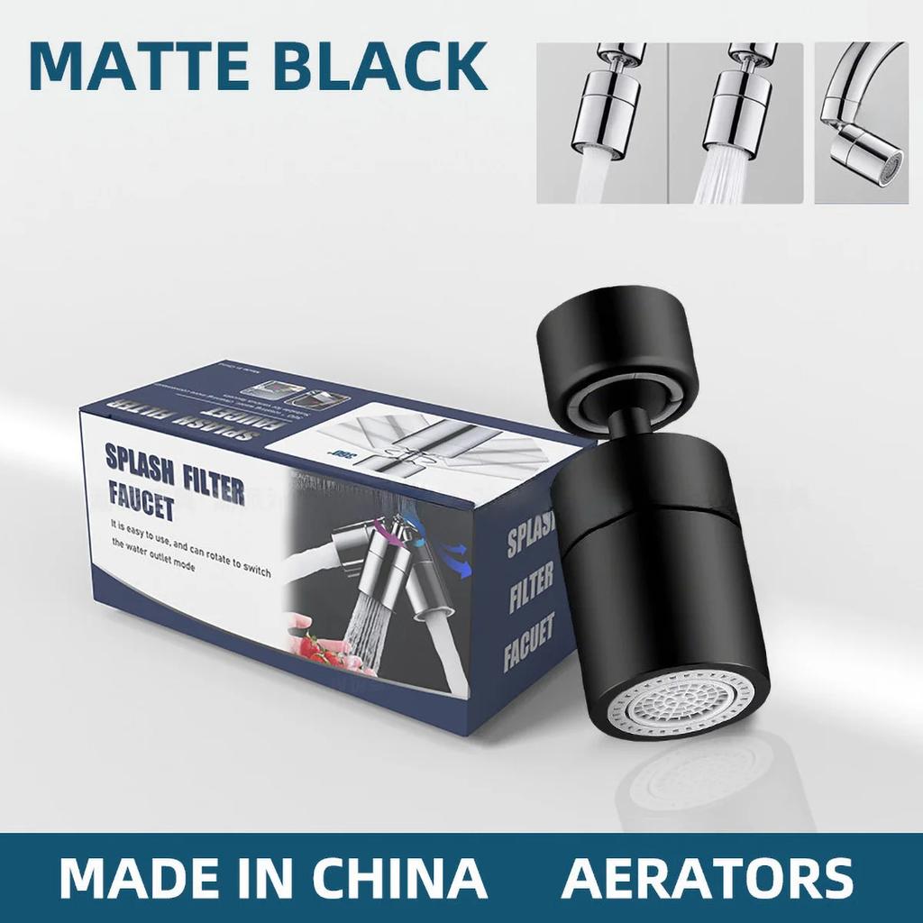 Premium Kitchen Faucet Spout - Wide 720° Rotation Waterfall Spout Solid Brass Construction, Anti-Corrosion Easy Install