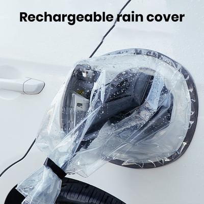 Waterproof Charging Port Cover Strong Magnetic Suction Universal Size Rainproof Clear Outdoor EV Charger Enclosure Protective Cover
