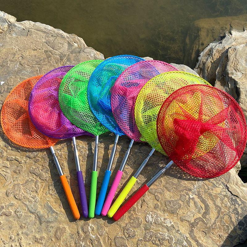 1/2/5Pcs Retractable Fishing Net Insect Butterfly Dragonfly Net Outdoor Portable Fishing Net Children Fun Game Fishing Toys