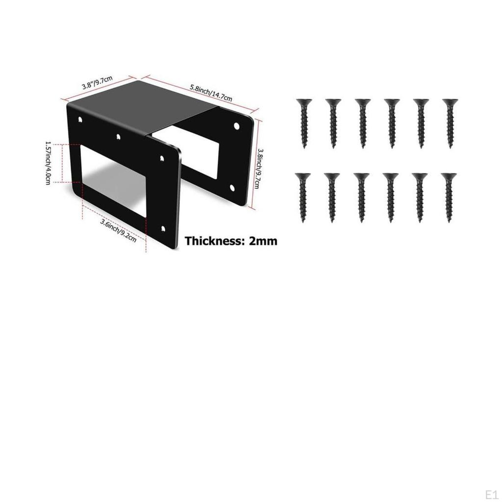 2 Pieces Log Support Bracket with Screws Predrilled Firewood HeavyDuty Stacking