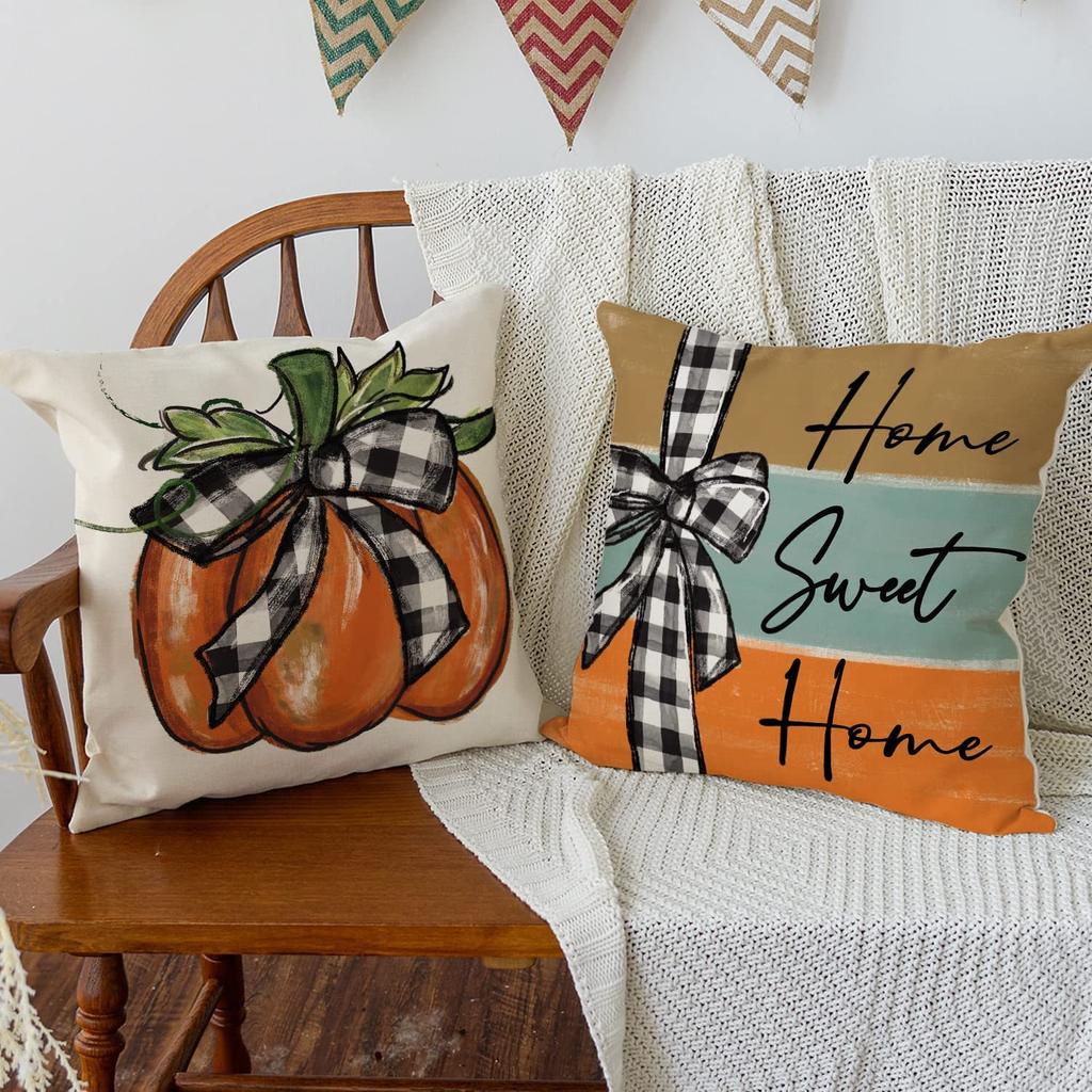 Halloween Pumpkin Letters Pushing Cover New Style Pushing Pillow Cover Pumpkin Festival Cushion Backrest Cover