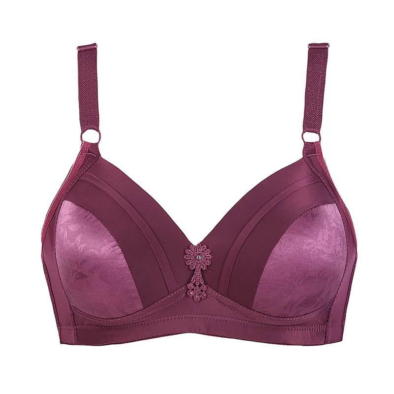 Thin Bras Gathering Sexy Plus Size Ladies Underwear Breathable Lightweight Soft Skin-Friendly No Steel Rings Bra