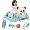 4-in-1 Rocking Horse and Slide Set Rocking Horse, Slide, Bench, Basketball Hoop - Home Use, Indoor Play, Easy Assembly (No Tools Required), Non-Slip