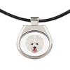 Bichon Frise, Bichon Tenerife, Bichon a poil frise – Colier cu un design geometric și inscripția „Art-Dog” | Art-Dog