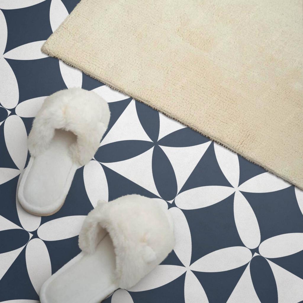 Self-Adhesive Vinyl Panel With Print For Living Room 120x60 cm Geometric Flower Pattern