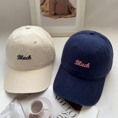 Нова Бейсболка Весна-Осінь для Жінок Тривимірні Вишиті Літери М'який Верх Універсальна Студентська Повсякденна Бейсболка Модна Чоловіча