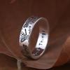 Vintage Engraved Butterfly Ring Exquisite Size Butterfly Letter Women's Ring Couple