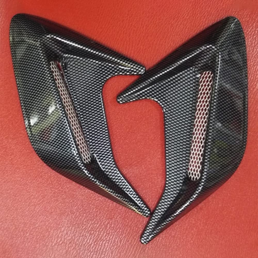 Car Dummy Duct Fender Hood Aero Custom Dress Up Carbon Style Universal Set of 2