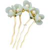 Women's Hanfu Hair Accessories: Pearl Flower Hairpins & Combs in Ancient Style