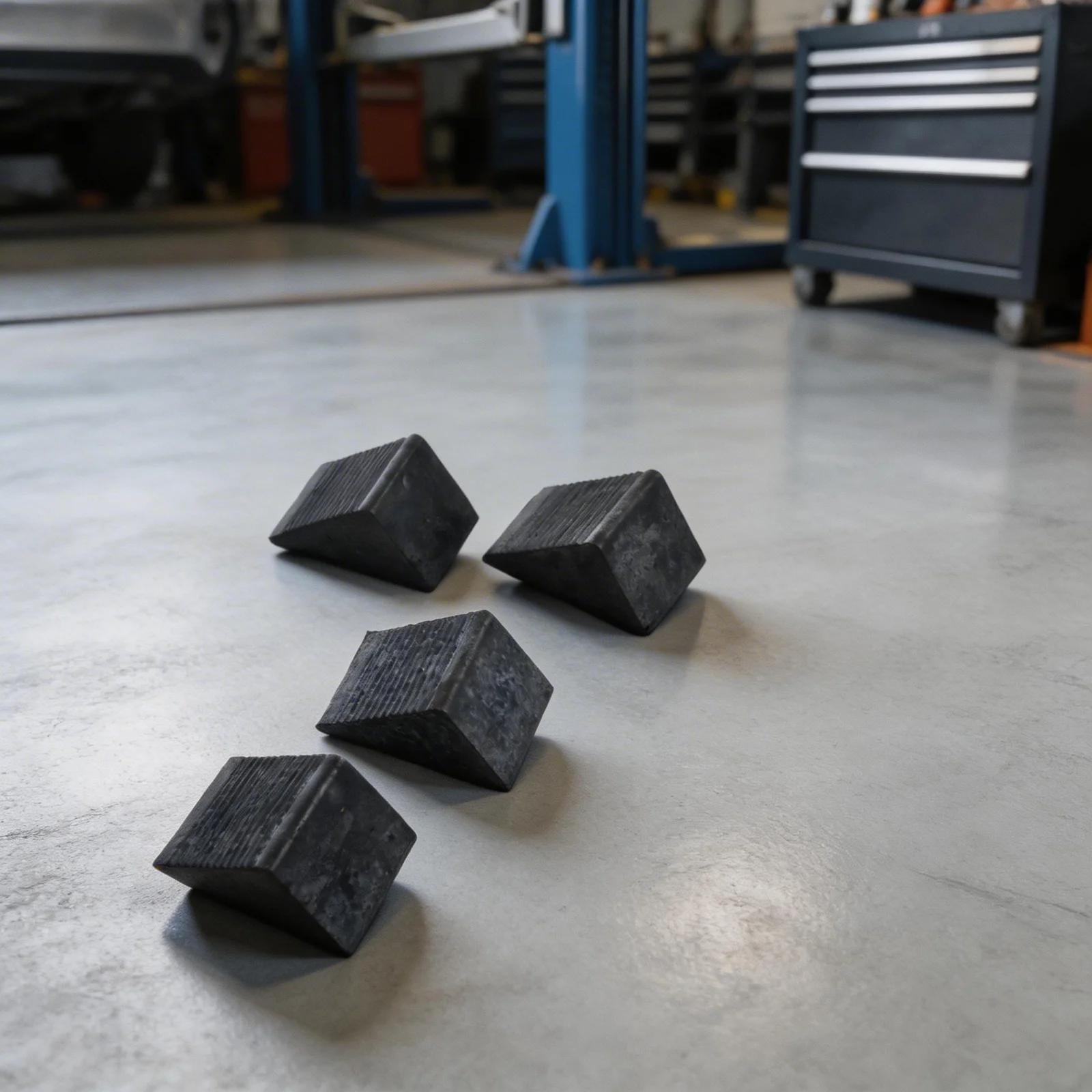

Heavy Duty Rubber Wheel Chocks 4 Pack NonSlip Tire Stoppers For Vehicle Stability During Maintenance And Repairs China Mainland