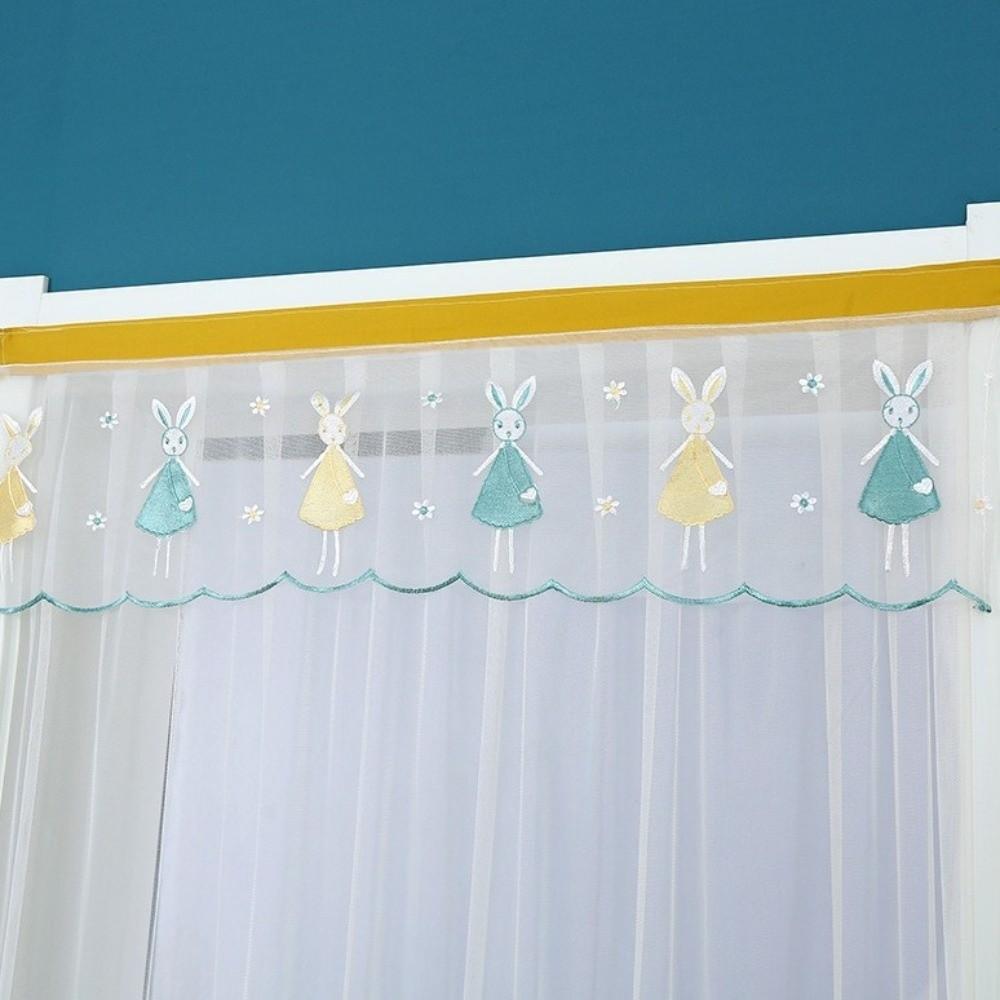 Self-adhesive Mosquito Proof Curtain No Punching Embroidered Screen Door Curtain Breathable Lace Anti-mosquito Door Drapes