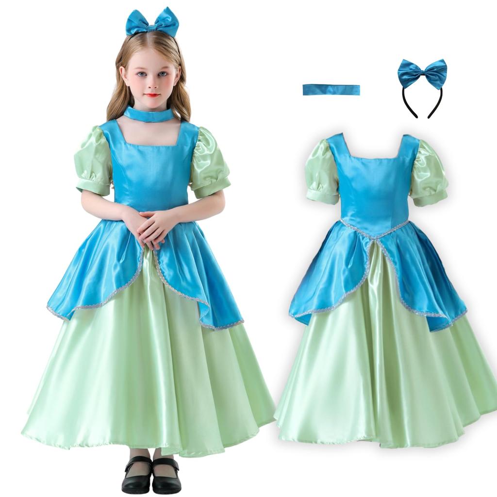 Milky Time Halloween Cosplay Cinderella, Drizella, and Anastasia Sister Dresses for Kids (Drizella, Size 120)