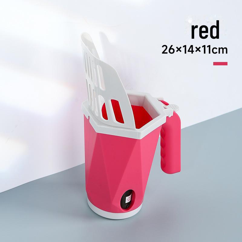 Integrated Cat Litter Scoop with Bag Storage - Pet Cleaning Tool