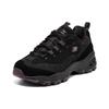 Skechers D'LITES 1.0 Milk Tea Bear Bold Bayberry Women Mesh Leather Low Chunky Sneakers Black Purple 149906-BKPR