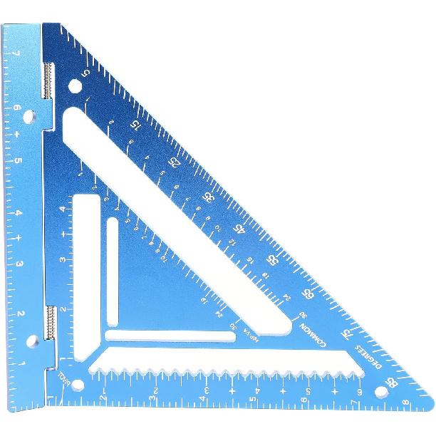 Innovative Rafter Tool Aluminum Alloy Triangular Ruler Protractor and Combination Tool Woodworking Ruler for Carpenters Architects