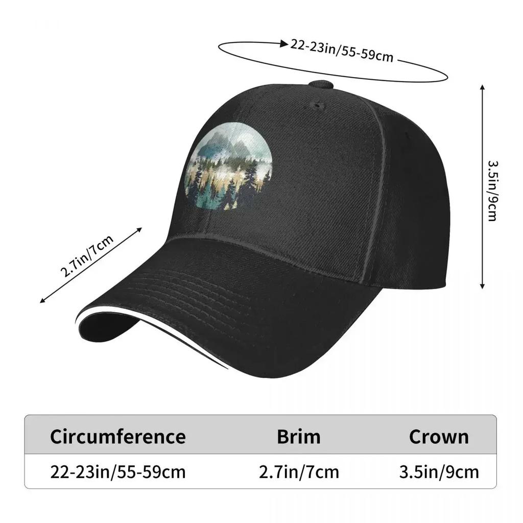 Misty Pines Baseball Cap Vintage Sports Cap Hat Baseball Cap Mens Tennis Women's Sun Protection