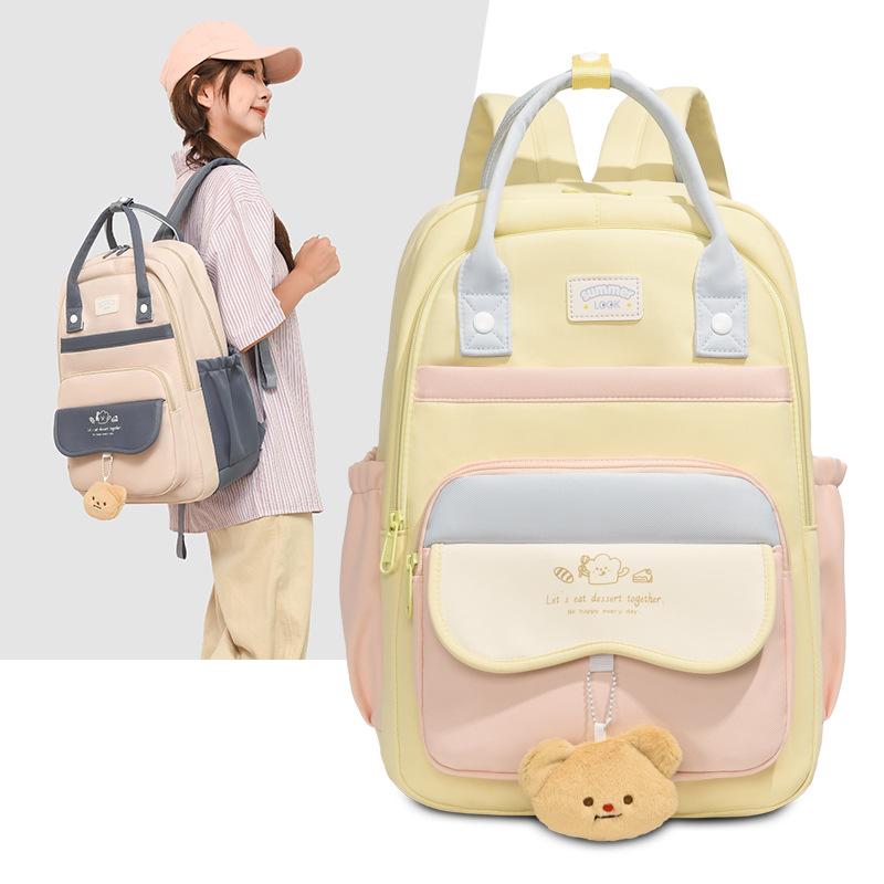 Schoolbag Simple Student Schoolbag Cute Large-capacity Tutoring Portable Backpack Multifunctional Large-capacity Backpack