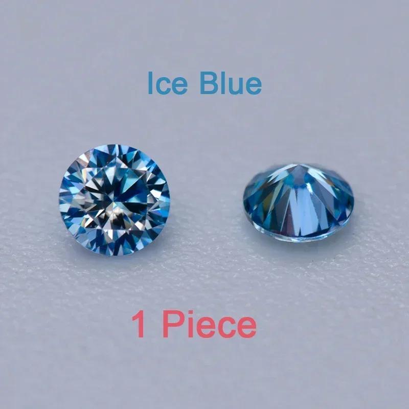 Pedras de Moissanite Múltiplas Cores Formato Redondo Tamanhos Pequenos 3,0-4,5mm VVS1 Diamantes de Laboratório Presente para Fazer Joias DIY