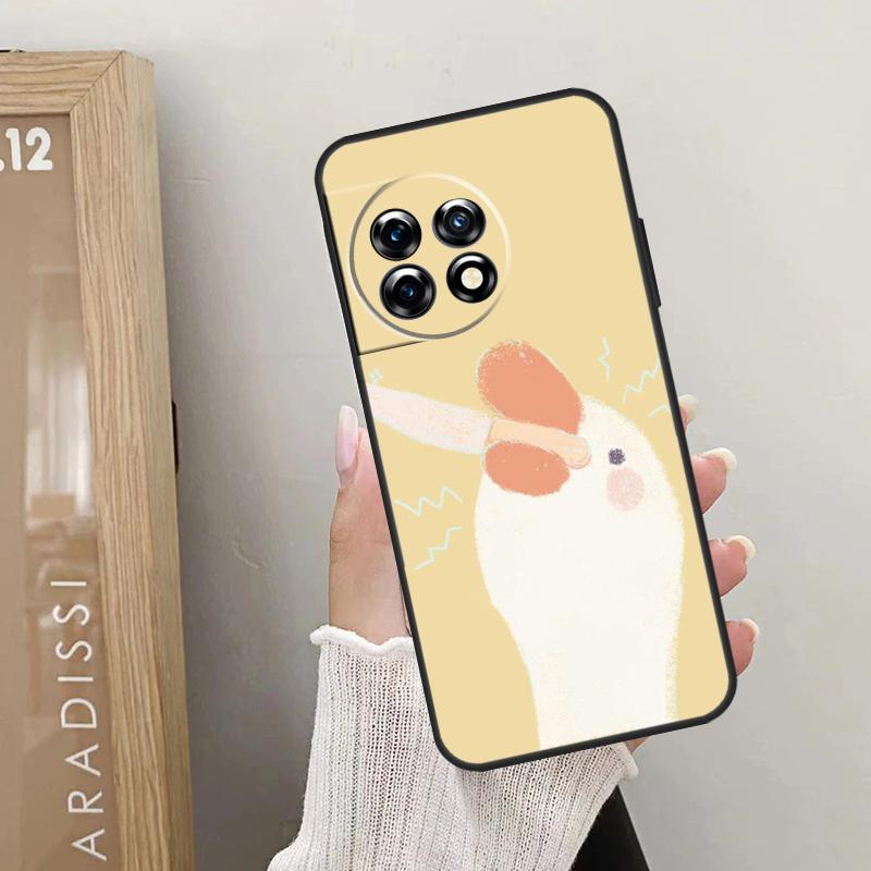 Cartoon Funny Goose Case For OnePlus Nord CE 5 3 4 Lite N20 N30 OnePlus 13T 10T 8T 11 12 13 15 R 9 10 Pro Cover