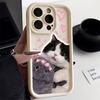 Candy Cute Cat Phone Case For iPhone 13 Case iPhone 11 15 14 12 17 16 Pro Max XR XS 7 8 SE Funny Matte Shockproof Cover