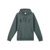 Logo Print Hooded Long-sleeve Sweatshirt for Men In Green