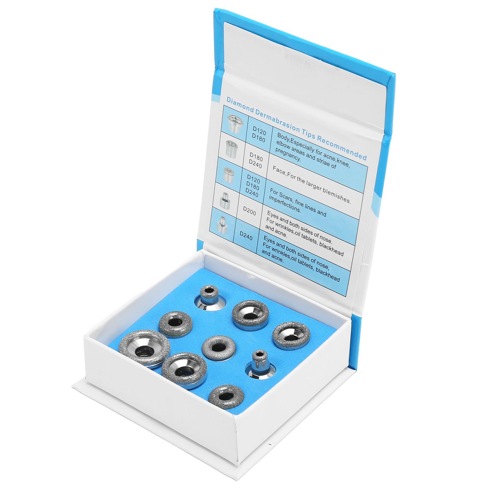 

9 шт. Металлические насадки для микродермабразии разных размеров, профессиональная машина для дермабразии лица
