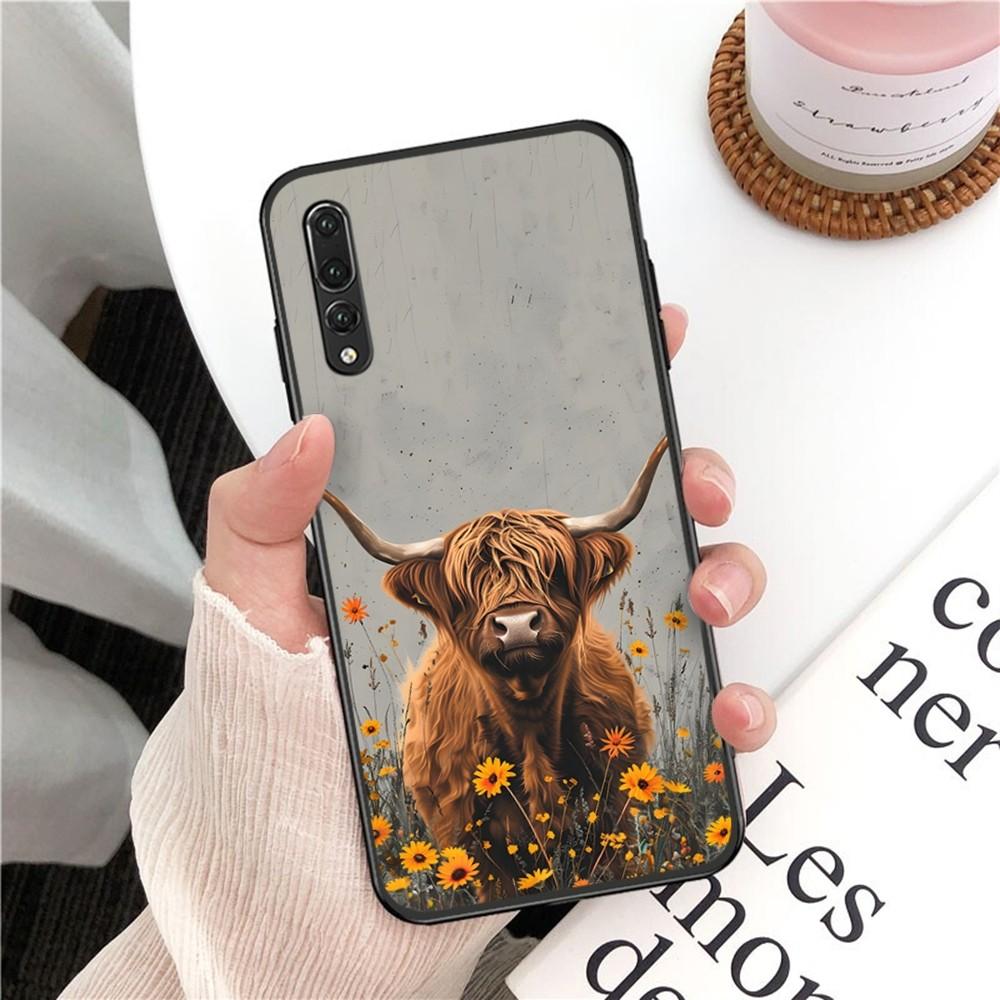 Süße Hochlandkuh Handyhülle Für Huawei P 8 9 10 20 30 40 50 Pro Lite Psmart Honor 10 Lite 70 Mate 20lite