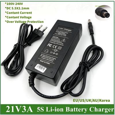 21V3A Intelligenz-Ladegerät für 5Series 18650 Polymer-Akku 18V Lithium-Akku 21V3A E-Bike-Ladegerät