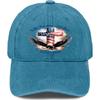 Christian America Th Anniversary Faith Cross Eagle Washed Denim Baseball Cap Adjustable