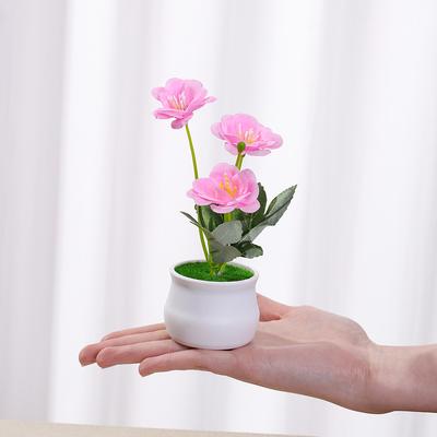 1 Stück Künstliche Topfpflanze Dekoration 14cm Kunstpflanze Schmuck für Zuhause Tisch Schlafzimmer Dekor DIY Bastelzubehör
