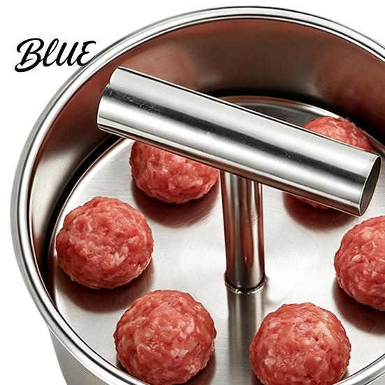 Round Food Shaper Tool Stainless Steel Meatball Maker 6/12-Hole Manual Meat Press Mold for Homemade Falafel Beef Pork Fish Balls Non-Stick