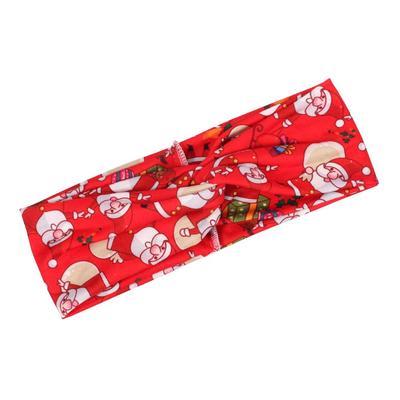 Faixa de Natal Elástica com Estampa de Papai Noel, Sino e Rena