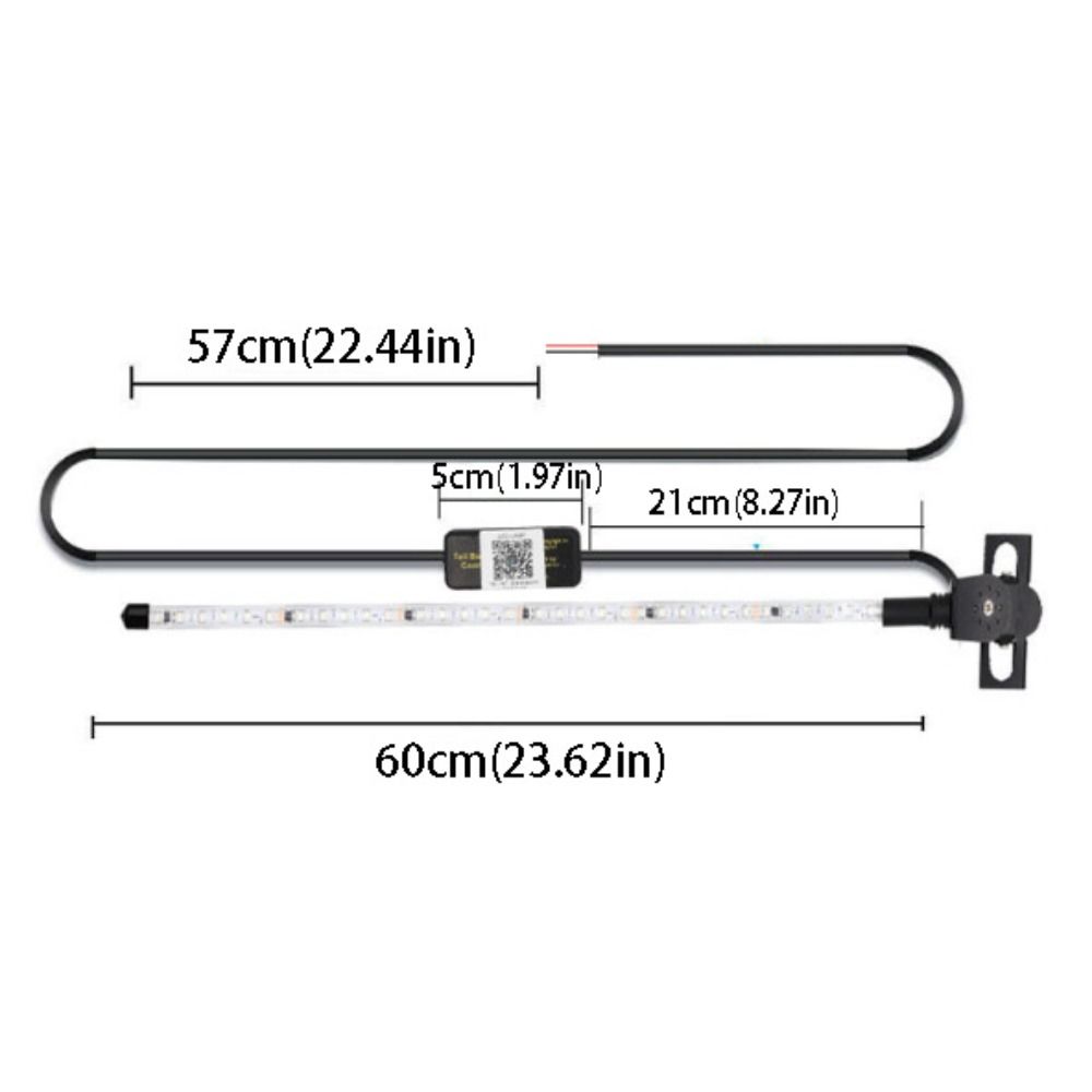 60CM Länge LED Peitschenleuchten 12V 24V Anhänger Pilotstange Licht LKW Umbau Licht Umgebautes Fahrzeug