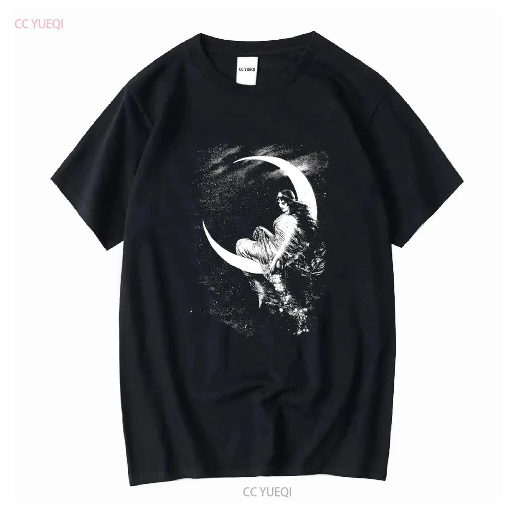 Vintage 90 S Hermann Kaulbach Fairy Of The Moon Black T Shirt Mens Sz 3XL USA Vintage Washed Soft Homme Unisex