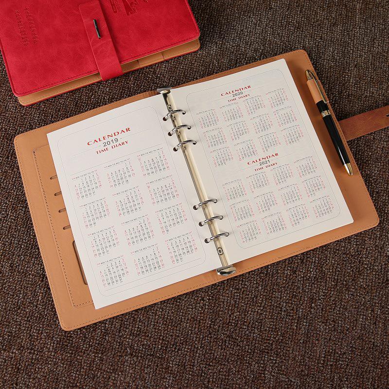 Business Loose-Leaf Notebook with Buckle - Notepad Gift Box Set