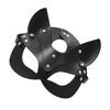 Zinc Zinc Alloy Halloween Mask Solid Color Half Face Mask Cool PU Leather Mask  Women