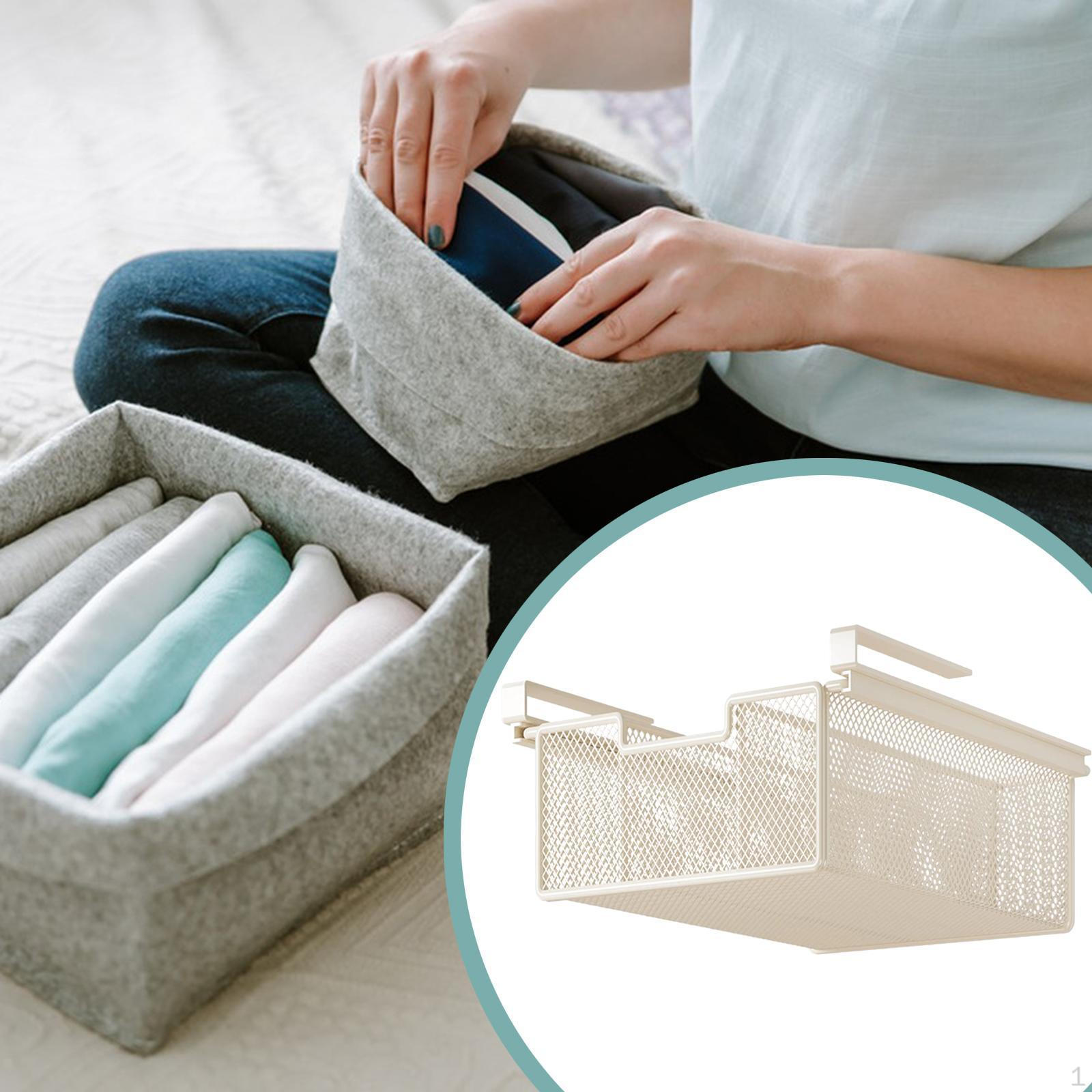 

Подвесная выдвижная корзина-ящик, органайзер под шкафчик, компактный органайзер под столешницу белый